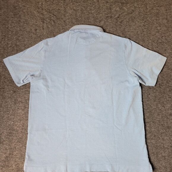 Ermenegildo Zegna Polo Shirt Mens Size M Blue Short Sleeve Cotton Preppy Work Go - Picture 2 of 11